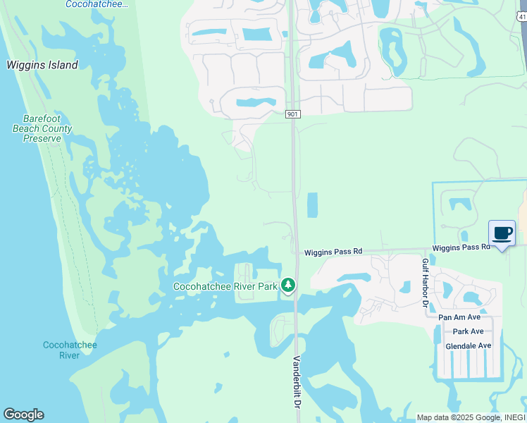 map of restaurants, bars, coffee shops, grocery stores, and more near 13675 Vanderbilt Drive in Naples