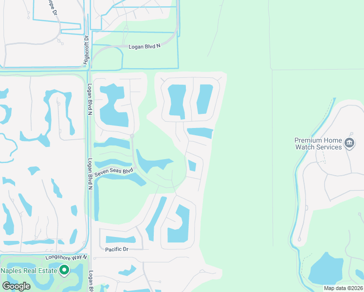 map of restaurants, bars, coffee shops, grocery stores, and more near 3091 Hudson Terrace in Naples