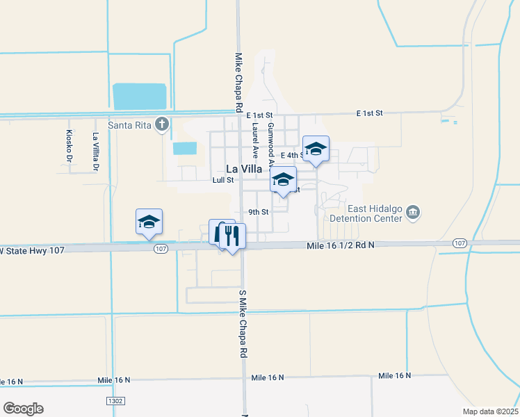 map of restaurants, bars, coffee shops, grocery stores, and more near 853 South Laurel Avenue in La Villa