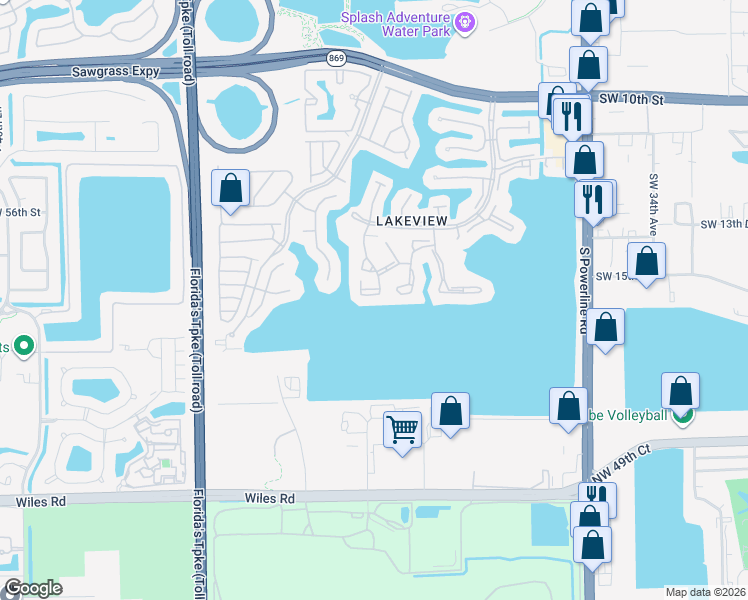 map of restaurants, bars, coffee shops, grocery stores, and more near 2904 Congressional Way in Deerfield Beach