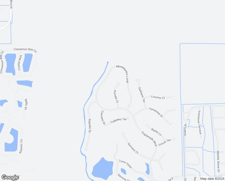 map of restaurants, bars, coffee shops, grocery stores, and more near 9672 Esplanade Boulevard in Naples