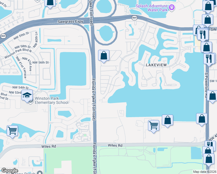 map of restaurants, bars, coffee shops, grocery stores, and more near 1420 Southwest 47th Avenue in Deerfield Beach