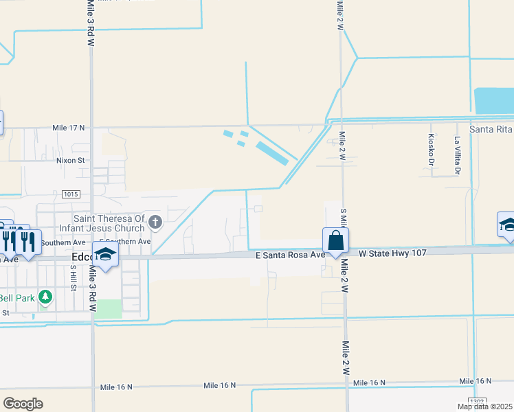 map of restaurants, bars, coffee shops, grocery stores, and more near 402 Hinojosa Street in Edcouch