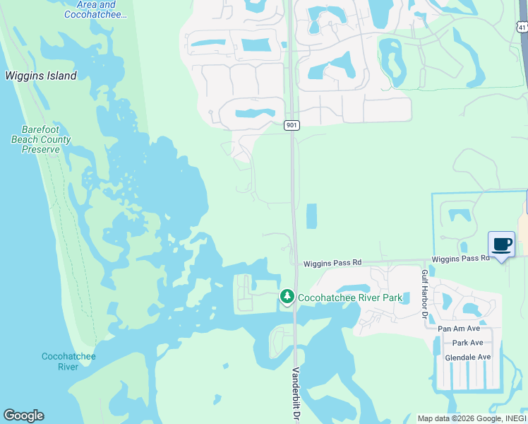 map of restaurants, bars, coffee shops, grocery stores, and more near 13675 Vanderbilt Drive in Naples