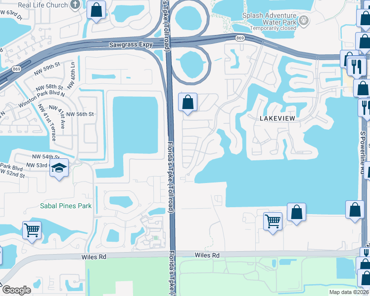 map of restaurants, bars, coffee shops, grocery stores, and more near 4736 Southwest 14th Court in Deerfield Beach
