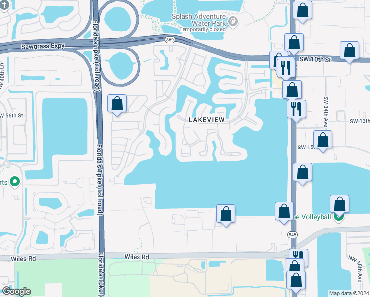 map of restaurants, bars, coffee shops, grocery stores, and more near 1511 Congressional Way in Deerfield Beach
