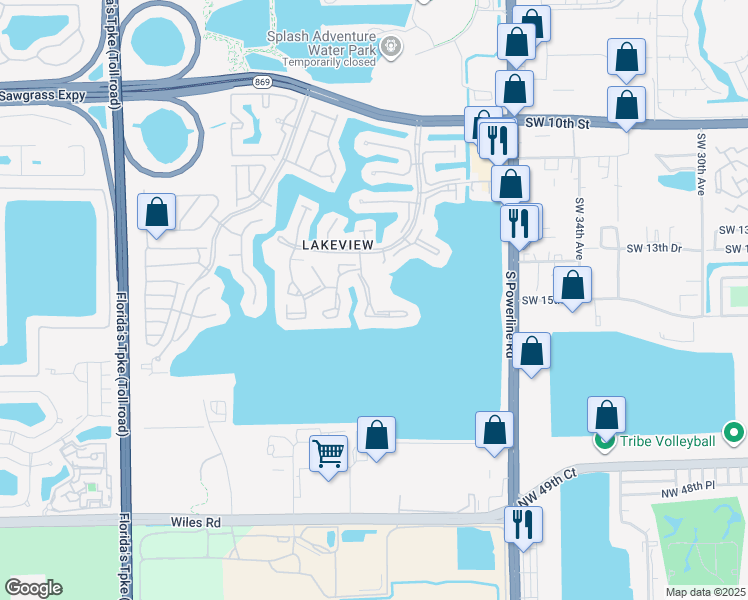 map of restaurants, bars, coffee shops, grocery stores, and more near 107 Republic Court in Deerfield Beach