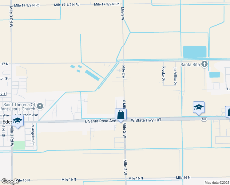 map of restaurants, bars, coffee shops, grocery stores, and more near 409 Mile 2 West in Edcouch