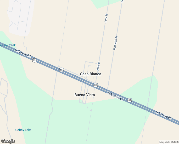 map of restaurants, bars, coffee shops, grocery stores, and more near 118 North Lupe Street in Rio Grande City