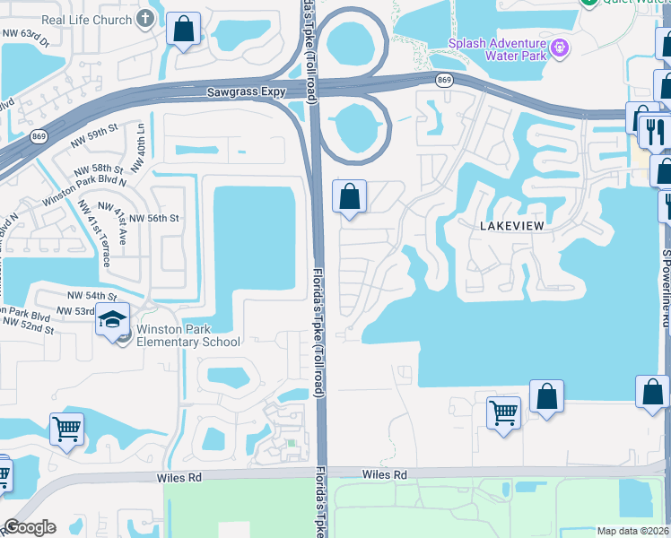 map of restaurants, bars, coffee shops, grocery stores, and more near 1331 Southwest 48th Terrace in Deerfield Beach