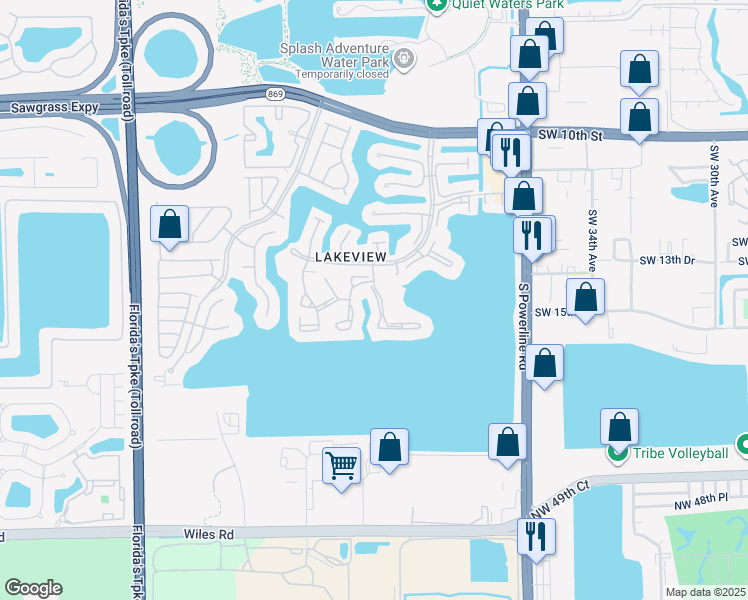 map of restaurants, bars, coffee shops, grocery stores, and more near 107 Republic Court in Deerfield Beach