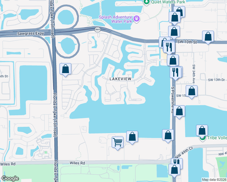 map of restaurants, bars, coffee shops, grocery stores, and more near 1511 Congressional Way in Deerfield Beach