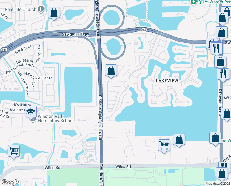 map of restaurants, bars, coffee shops, grocery stores, and more near 4730 Southwest 13th Court in Deerfield Beach