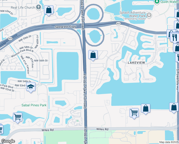 map of restaurants, bars, coffee shops, grocery stores, and more near 1331 Southwest 48th Terrace in Deerfield Beach