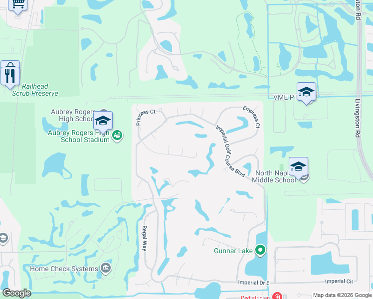 map of restaurants, bars, coffee shops, grocery stores, and more near 1935 Princess Court in Naples
