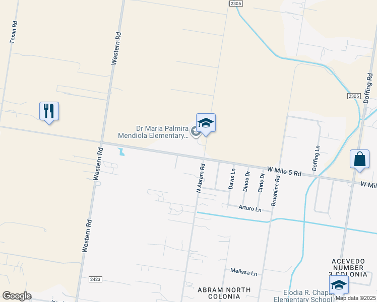 map of restaurants, bars, coffee shops, grocery stores, and more near 6932 West Mile 5 Road in Mission