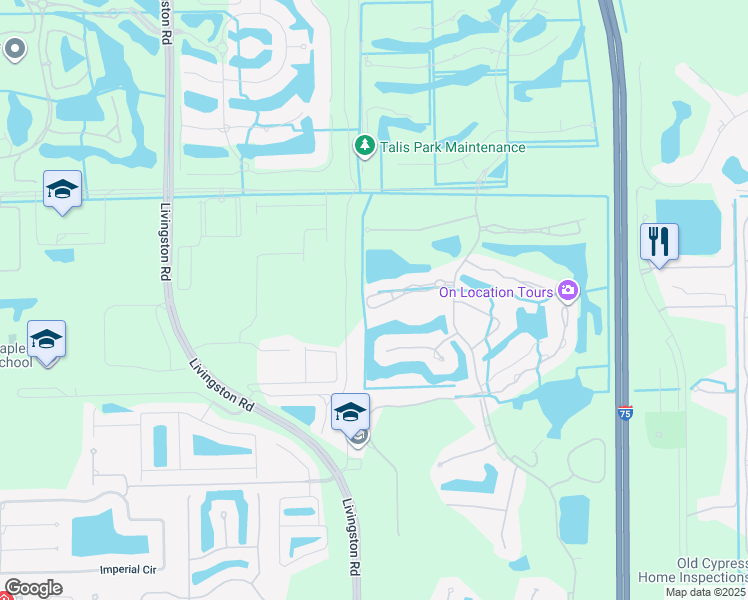map of restaurants, bars, coffee shops, grocery stores, and more near 5994 Trophy Drive in Naples