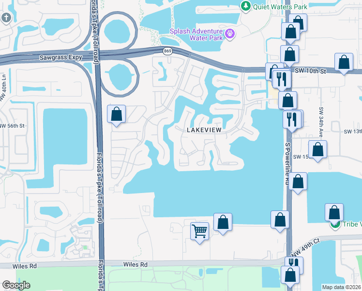 map of restaurants, bars, coffee shops, grocery stores, and more near 1511 Congressional Way in Deerfield Beach