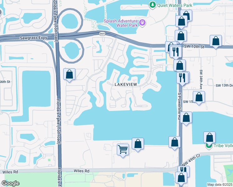 map of restaurants, bars, coffee shops, grocery stores, and more near 1511 Congressional Way in Deerfield Beach