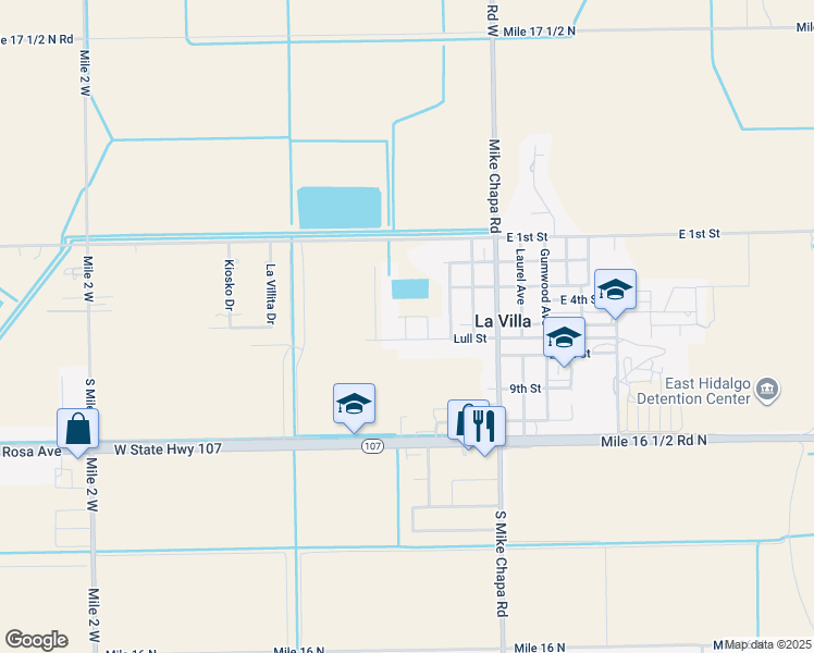 map of restaurants, bars, coffee shops, grocery stores, and more near 420 West 7th Street in Weslaco