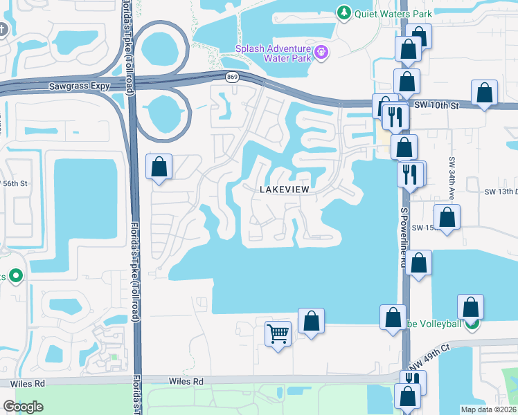 map of restaurants, bars, coffee shops, grocery stores, and more near 1511 Congressional Way in Deerfield Beach