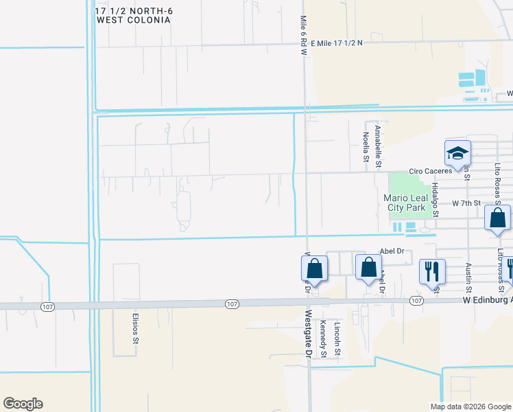 map of restaurants, bars, coffee shops, grocery stores, and more near 10343 Mile 17 Road North in Elsa