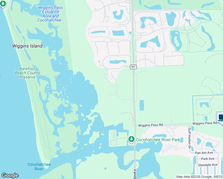 map of restaurants, bars, coffee shops, grocery stores, and more near 13607-13635 Vanderbilt Drive in Naples