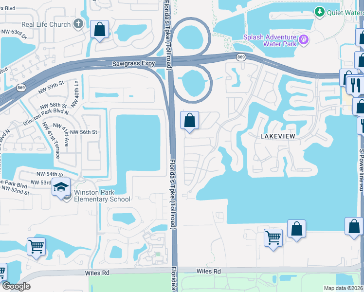map of restaurants, bars, coffee shops, grocery stores, and more near 1263 Southwest 48th Terrace in Deerfield Beach