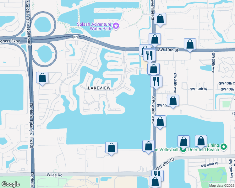 map of restaurants, bars, coffee shops, grocery stores, and more near 14 Independence Court in Deerfield Beach