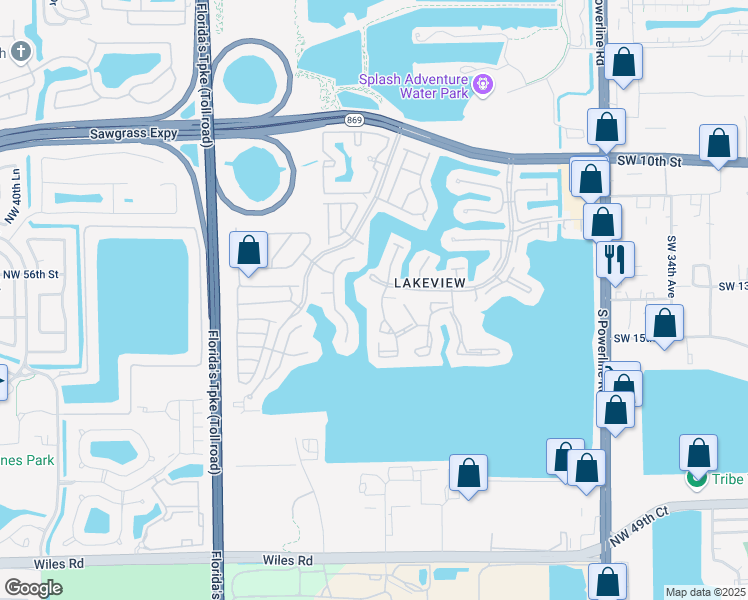 map of restaurants, bars, coffee shops, grocery stores, and more near 1492 Congressional Way in Deerfield Beach