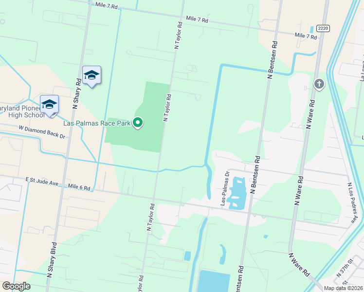 map of restaurants, bars, coffee shops, grocery stores, and more near 9810 North Taylor Road in McAllen