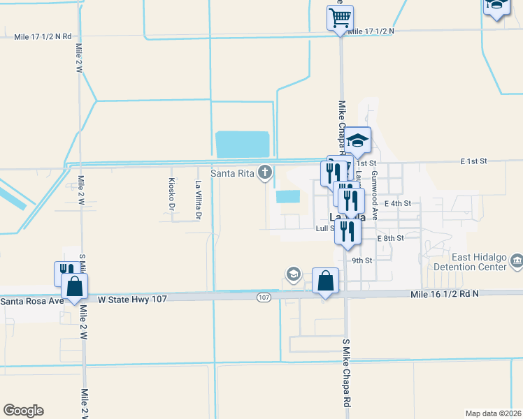 map of restaurants, bars, coffee shops, grocery stores, and more near 401 Emmanuel Street in La Villa