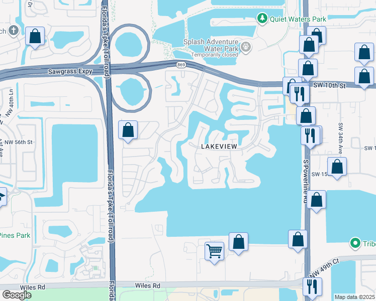 map of restaurants, bars, coffee shops, grocery stores, and more near 1492 Congressional Way in Deerfield Beach