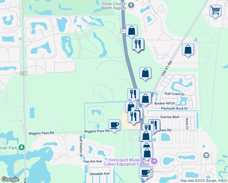 map of restaurants, bars, coffee shops, grocery stores, and more near 929 Carrick Bend Circle in Naples