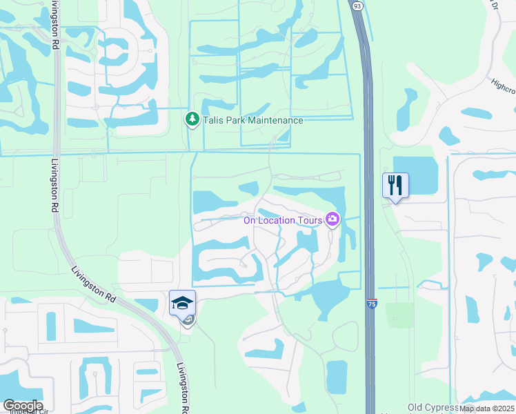 map of restaurants, bars, coffee shops, grocery stores, and more near 5908 Strand Boulevard in Naples