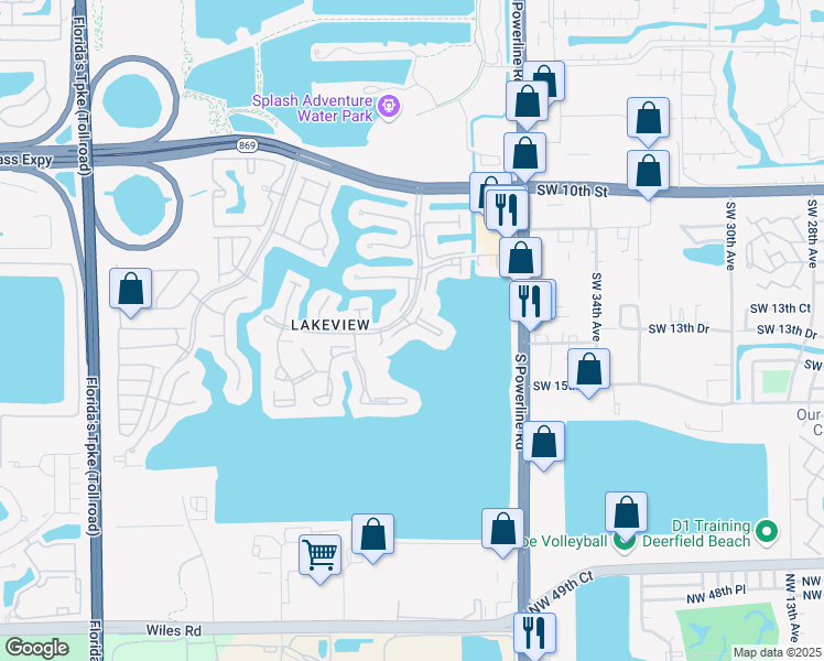 map of restaurants, bars, coffee shops, grocery stores, and more near 14 Independence Court in Deerfield Beach