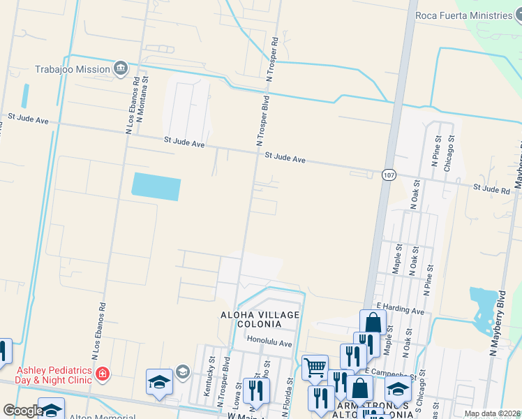 map of restaurants, bars, coffee shops, grocery stores, and more near 704 West Stevenson Avenue in Alton