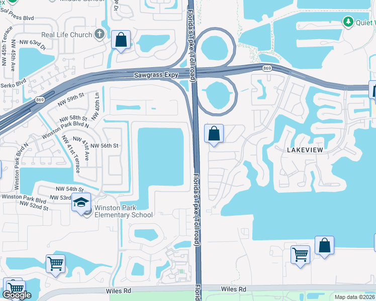 map of restaurants, bars, coffee shops, grocery stores, and more near 3620 Coco Lake Drive in Coconut Creek