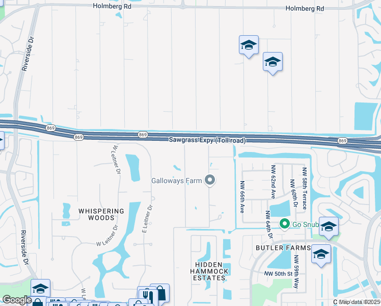 map of restaurants, bars, coffee shops, grocery stores, and more near 5600 Godfrey Road in Pompano Beach
