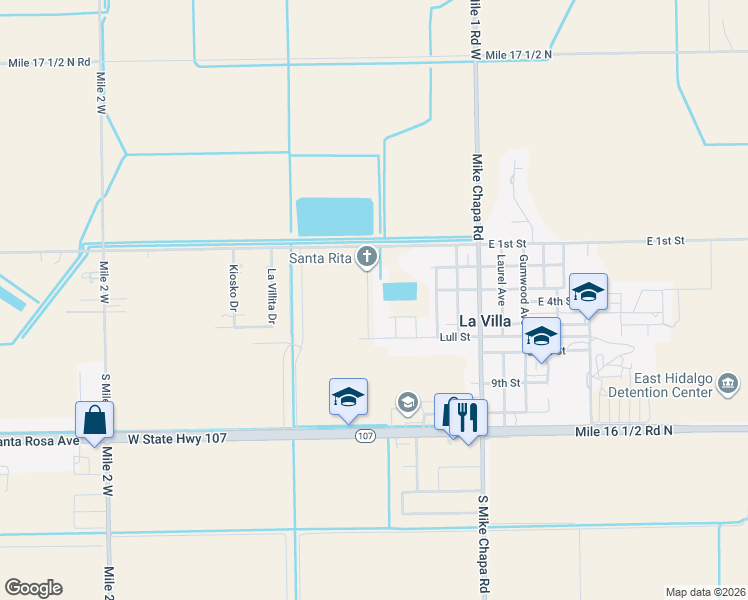 map of restaurants, bars, coffee shops, grocery stores, and more near 401 Emmanuel Street in La Villa