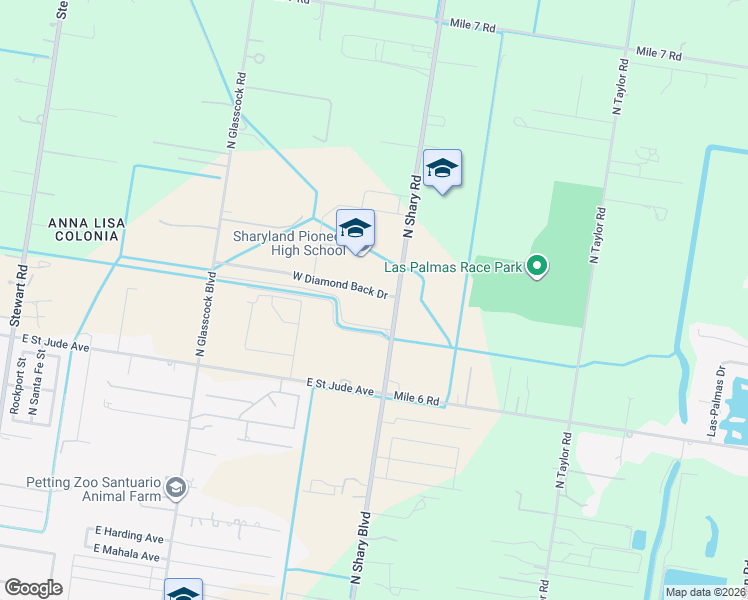 map of restaurants, bars, coffee shops, grocery stores, and more near 10013 North Shary Road in Mission