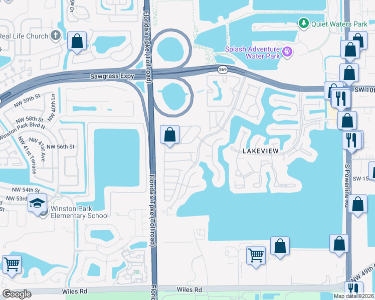 map of restaurants, bars, coffee shops, grocery stores, and more near 4639 Southwest 12th Place in Deerfield Beach