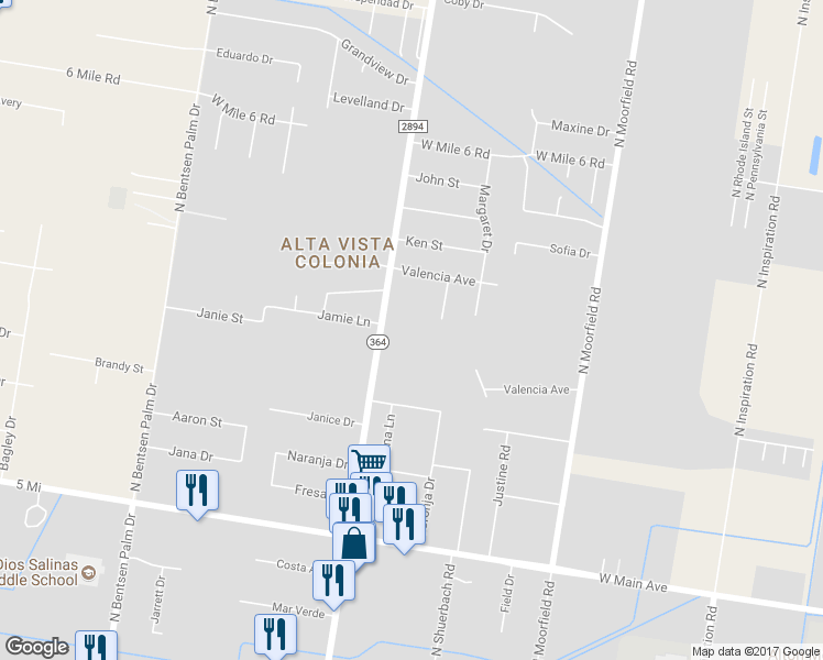 map of restaurants, bars, coffee shops, grocery stores, and more near 6804 La Homa Road in Mission