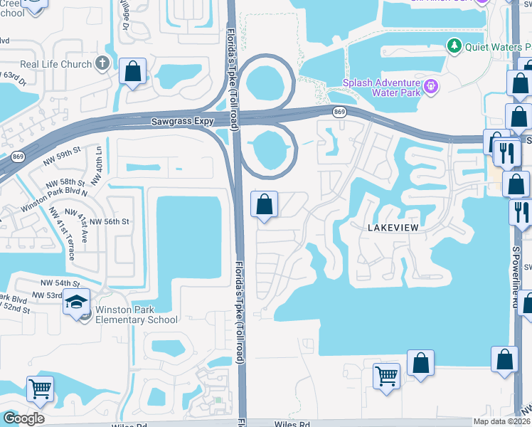 map of restaurants, bars, coffee shops, grocery stores, and more near 1225 Southwest 46th Way in Deerfield Beach