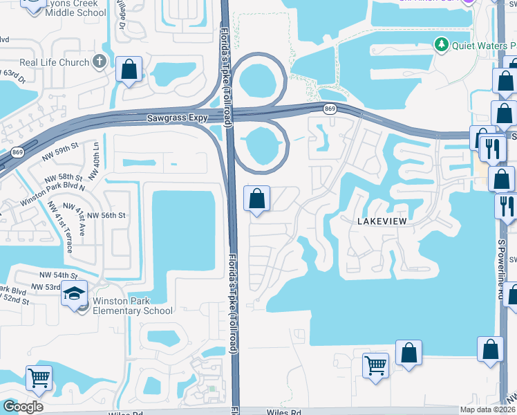 map of restaurants, bars, coffee shops, grocery stores, and more near 1225 Southwest 46th Way in Deerfield Beach