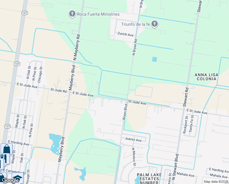 map of restaurants, bars, coffee shops, grocery stores, and more near 1512 East Saint Jude Avenue in Alton