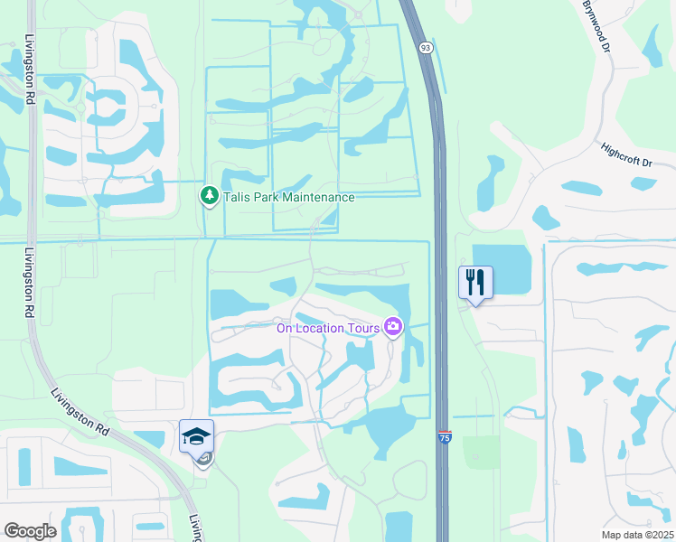 map of restaurants, bars, coffee shops, grocery stores, and more near 5970 Pinnacle Lane in Naples