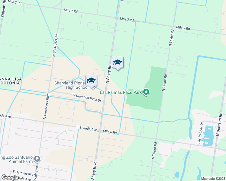map of restaurants, bars, coffee shops, grocery stores, and more near 10102 North Shary Road in Mission