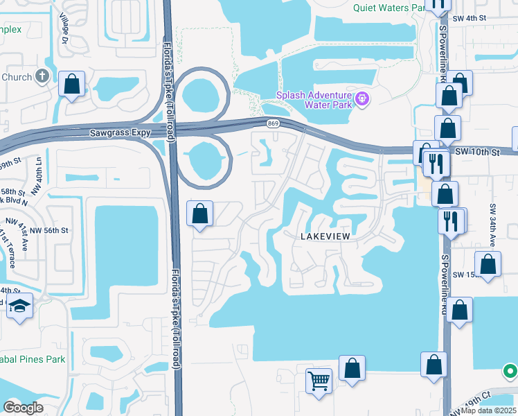 map of restaurants, bars, coffee shops, grocery stores, and more near 1186 Southwest 44th Avenue in Deerfield Beach
