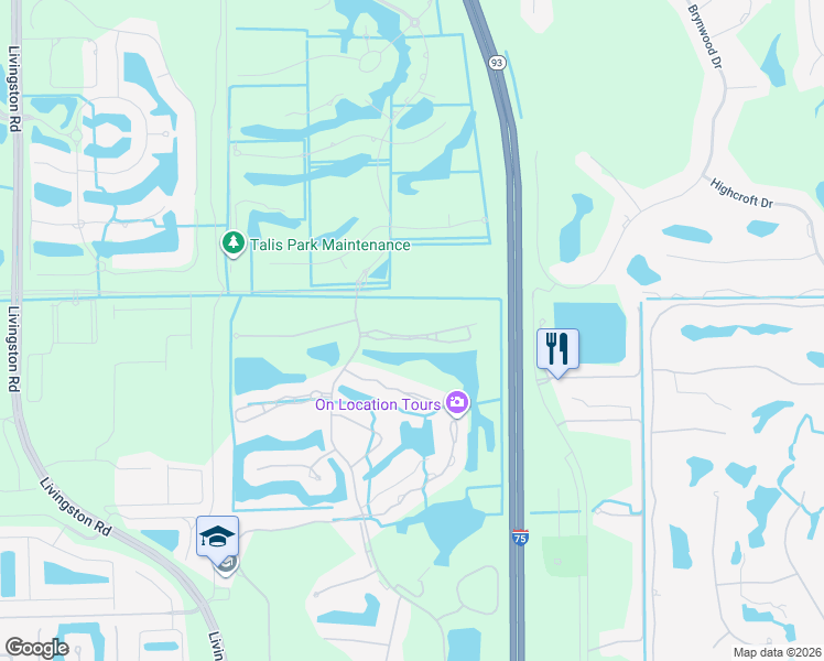 map of restaurants, bars, coffee shops, grocery stores, and more near 6025 Pinnacle Lane in Naples